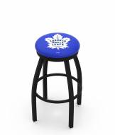 Toronto Maple Leafs Black Swivel Bar Stool with Accent Ring