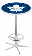 Toronto Maple Leafs Chrome Bar Table with Foot Ring