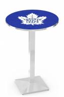 Toronto Maple Leafs Chrome Bar Table with Square Base