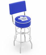Toronto Maple Leafs Chrome Double Ring Swivel Barstool with Back