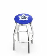 Toronto Maple Leafs Chrome Swivel Bar Stool with Accent Ring