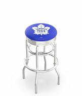 Toronto Maple Leafs Double Ring Swivel Barstool with Ribbed Accent Ring
