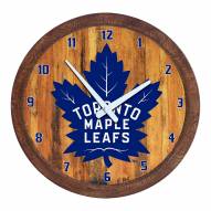 Toronto Maple Leafs "Faux" Barrel Top Wall Clock