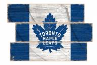 Toronto Maple Leafs Flag 3 Plank Sign