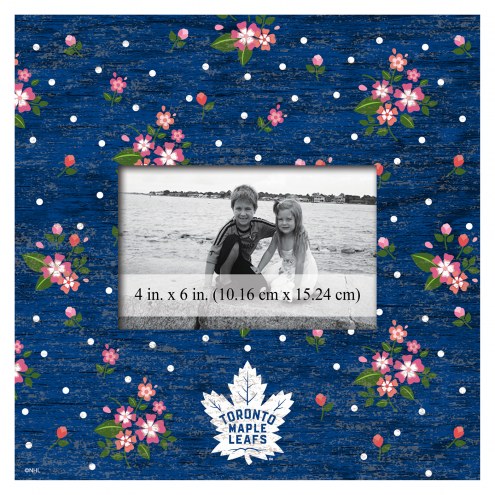 Toronto Maple Leafs Floral 10&quot; x 10&quot; Picture Frame