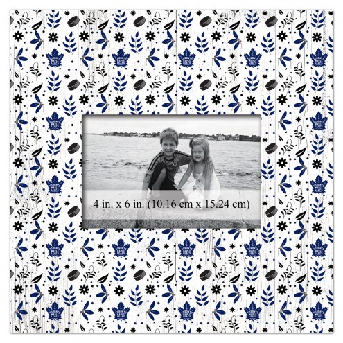 Toronto Maple Leafs Floral Pattern 10&quot; x 10&quot; Picture Frame