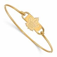 Toronto Maple Leafs Gold Plated Sterling Silver Wire Bangle Bracelet