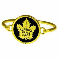Toronto Maple Leafs Gold Tone Bangle Bracelet