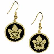 Toronto Maple Leafs Gold Tone Earrings
