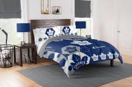 Toronto Maple Leafs Hexagon Full/Queen Comforter & Shams Set