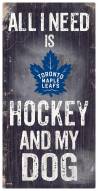 Toronto Maple Leafs Hockey & My Dog Sign