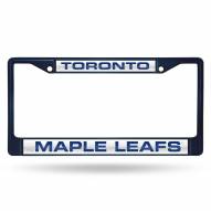 Toronto Maple Leafs Laser Colored Chrome License Plate Frame