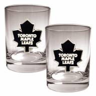 Toronto Maple Leafs NHL Rocks Glass - Set of 2