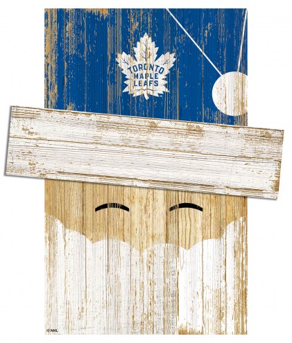 Toronto Maple Leafs Santa Head Sign