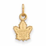 Toronto Maple Leafs Sterling Silver Gold Plated Extra Small Pendant