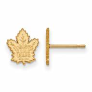 Toronto Maple Leafs Sterling Silver Gold Plated Extra Small Post Earrings
