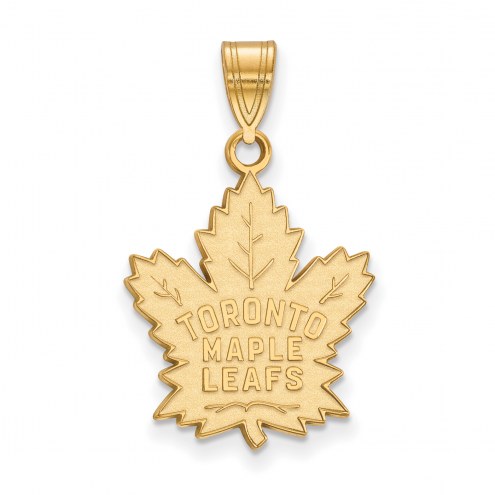 Toronto Maple Leafs Sterling Silver Gold Plated Large Pendant
