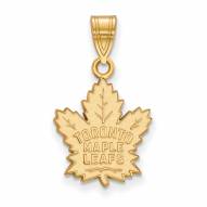 Toronto Maple Leafs Sterling Silver Gold Plated Medium Pendant