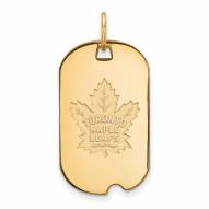 Toronto Maple Leafs Sterling Silver Gold Plated Small Dog Tag