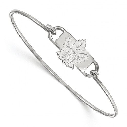 Toronto Maple Leafs Sterling Silver Wire Bangle Bracelet