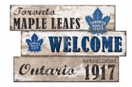 Toronto Maple Leafs Welcome 3 Plank Sign