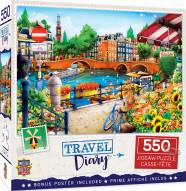 Travel Diary Amsterdam 550 Piece Puzzle