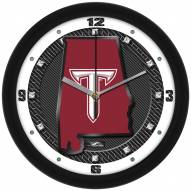 Troy Trojans Carbon Fiber Wall Clock