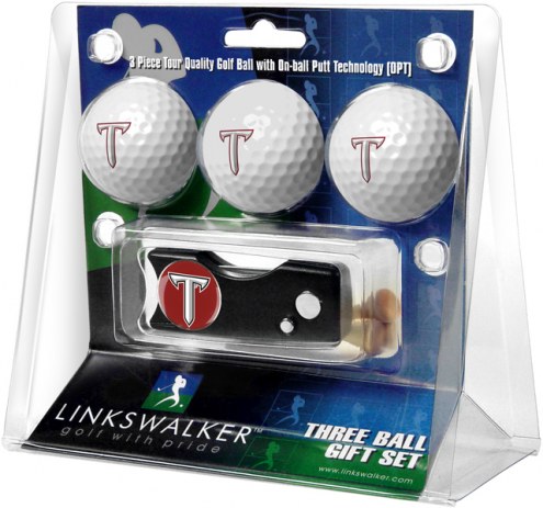 Troy Trojans Golf Ball Gift Pack with Spring Action Divot Tool