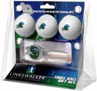 Tulane Green Wave Golf Ball Gift Pack with Kool Tool