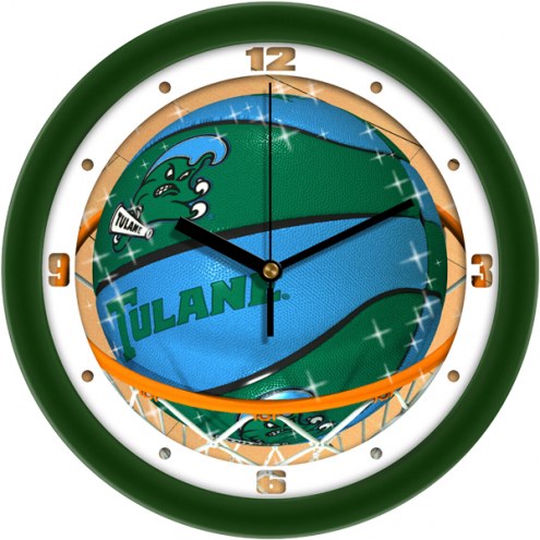 Tulane Green Wave Slam Dunk Wall Clock