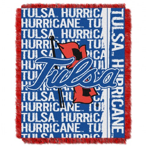 Tulsa Golden Hurricane Double Play Woven Throw Blanket
