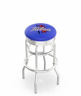 Tulsa Golden Hurricane Double Ring Swivel Barstool with Ribbed Accent Ring