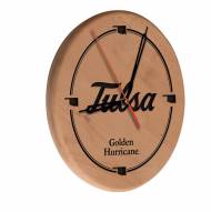 Tulsa Golden Hurricane Laser Engraved Wood Clock
