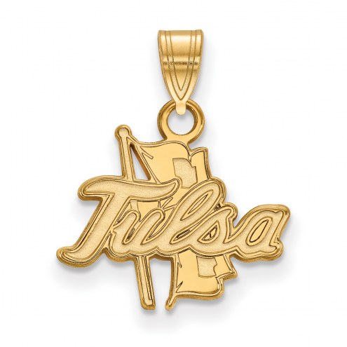 Tulsa Golden Hurricane NCAA Sterling Silver Gold Plated Small Pendant