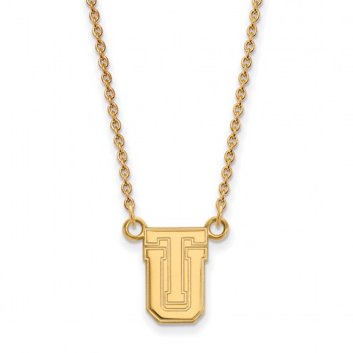Tulsa Golden Hurricane Sterling Silver Gold Plated Small Pendant Necklace