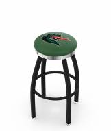 UAB Blazers Black Swivel Barstool with Chrome Accent Ring