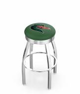 UAB Blazers Chrome Swivel Barstool with Ribbed Accent Ring