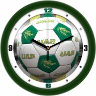 UAB Blazers Soccer Wall Clock