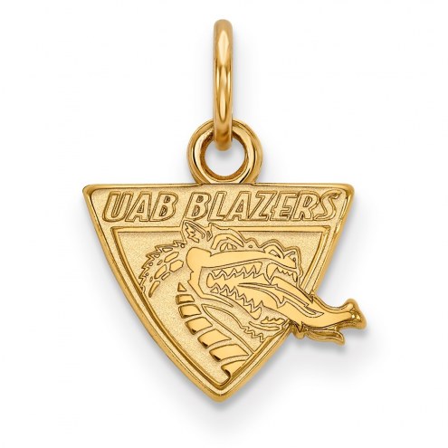 UAB Blazers Sterling Silver Gold Plated Extra Small Pendant