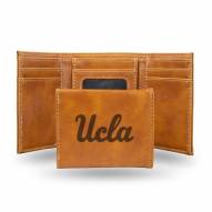 UCLA Bruins Laser Engraved Brown Trifold Wallet