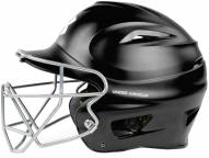 Under Armour Satin Matte Solid Color Youth Batting Helmet with Baseball Cage Attached
