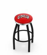 UNLV Rebels Black Swivel Barstool with Chrome Accent Ring