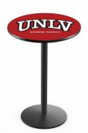 UNLV Rebels Black Wrinkle Bar Table with Round Base