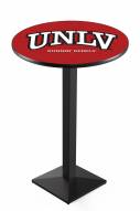 UNLV Rebels Black Wrinkle Pub Table with Square Base