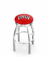 UNLV Rebels Chrome Swivel Barstool with Ribbed Accent Ring