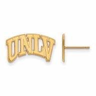 UNLV Rebels Sterling Silver Gold Plated Small Post Earrings