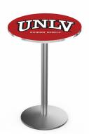 UNLV Rebels Stainless Steel Bar Table with Round Base