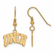 UNLV Rebels Sterling Silver Gold Plated Small Dangle Earrings
