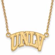 UNLV Rebels Sterling Silver Gold Plated Small Pendant Necklace
