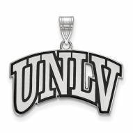 UNLV Rebels Sterling Silver Large Enameled Pendant